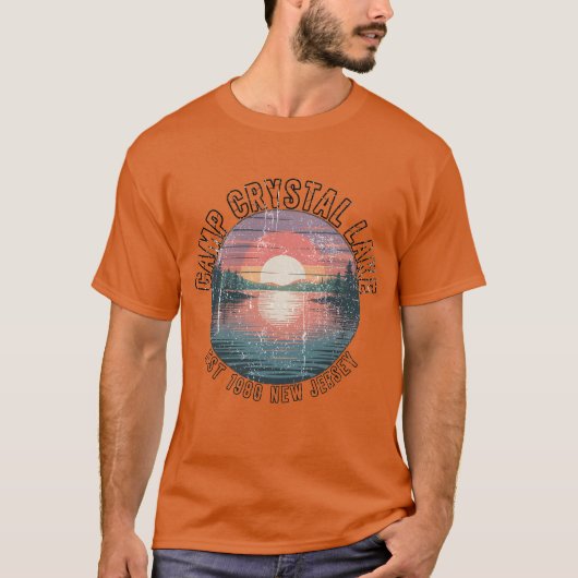 Kampeerterrein Crystal Lake T-shirt (Voorkant)