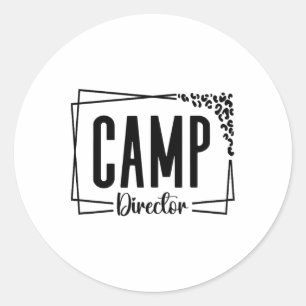 Kampeerterrein Directeur Counselor Grappig Camping Ronde Sticker