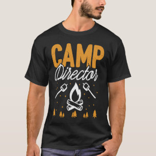 Kampeerterrein Directeur Leuke Camping Kampvuur Be T-shirt