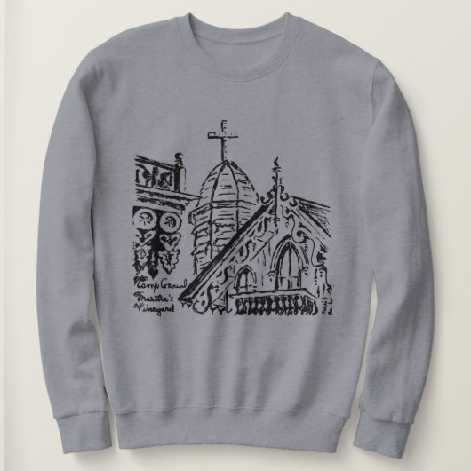 Kampeerterrein Motief van Babbie - Martha's Vineya Trui (Design voorkant)