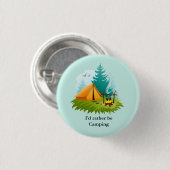 Kampeerterrein ontwerp knop ronde button 3,2 cm (Voorkant /achterkant)