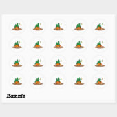 kampeerterrein ronde sticker (Vel)