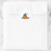 kampeerterrein ronde sticker (Tas)
