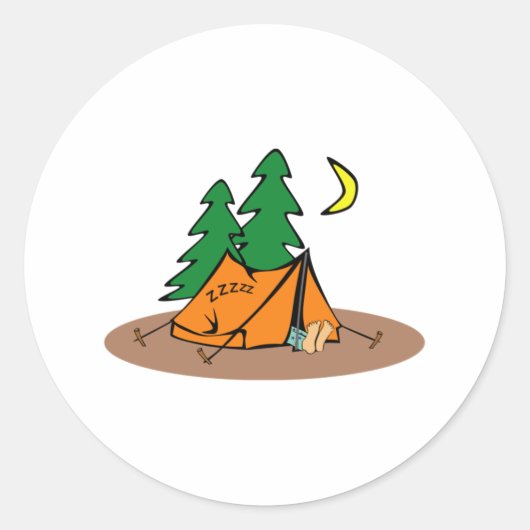 kampeerterrein ronde sticker (Voorkant)