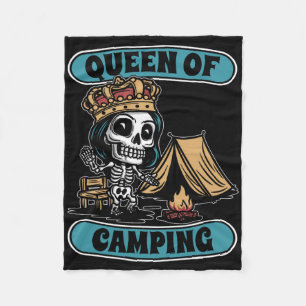 Kampeerterrein Skelet Tent - Kampeer vuur Koningin Fleece Deken