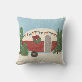 Kampeertrailer met Kerstmis Kussen
