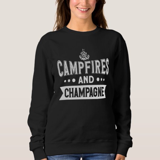 Kampeervuur en champagne trui (Voorkant)