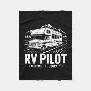 Kampeerwagen camper rv piloot geniet van de reis fleece deken