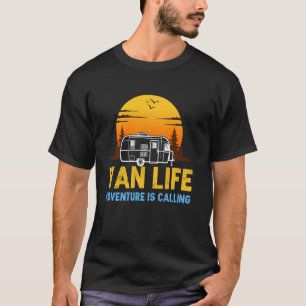 Kampeerwagen Leven Kampvuur Kampeer Trip Avontuur T-shirt