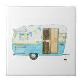  kampeerwagen Trivet Tegeltje (Voorkant)