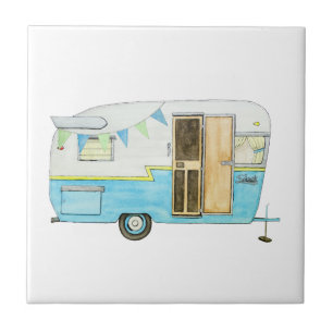  kampeerwagen Trivet Tegeltje