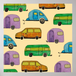 Kampeerwagens Poster