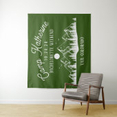 Kampeerweekend met tenten voor vrouwen, Berg Glamp Wandkleed (In situ)