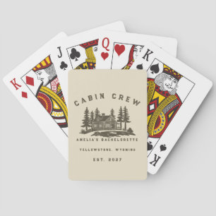 Kampeerweekend voor vrijgezellenfeest pokerkaarten