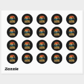 Kampeerweekend voorspelling 100% kans op grappig b ronde sticker (Vel)