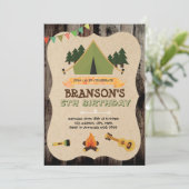 Kampeerwoord uitnodiging (Staand voorkant)