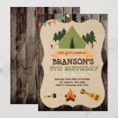 Kampeerwoord uitnodiging (Voorkant / Achterkant)