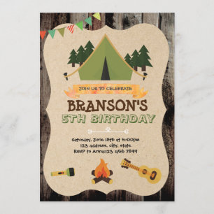 Kampeerwoord uitnodiging