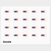 kampeerzaklamp ronde sticker (Vel)