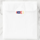 kampeerzaklamp ronde sticker (Tas)
