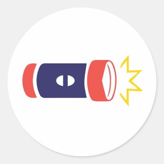kampeerzaklamp ronde sticker (Voorkant)