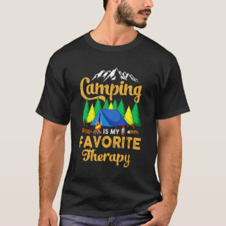 Kampement Is Mijn Favoriete Therapie Schattig Vint T-shirt