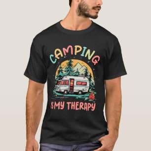 Kampement Is Mijn Therapie Kampvuur Zomer Kamp Fam T-shirt