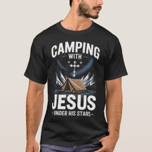 Kampement met Jezus onder Zijn sterren Spiritueel T-shirt