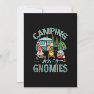 Kampement met mijn Gnomies Funny Gnome Kamp Vrouwe Kaart