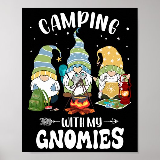 Kampement met mijn kabouters Funny Kabouter Kamp Poster (Voorkant)