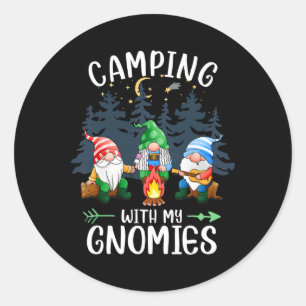 Kampement Met Mijn Kabouters Grappige Kabouter Kam Ronde Sticker