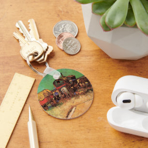 Kampement van zigeuners met woonwagens door Vincen Sleutelhanger