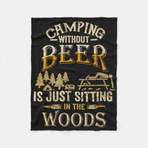 Kampement zonder bier is gewoon in de bossen zitte fleece deken