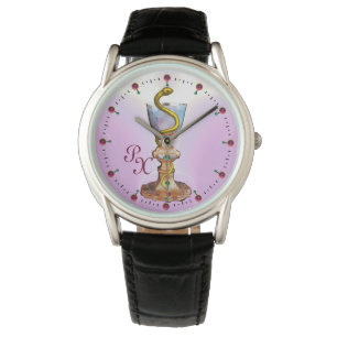 KAMPEN VAN HYGEIA MONOGRAM Medicine, Farmacie, Roz Horloge