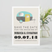 KAMPER-ontwerpfoto HAPPY Save the Date Invitae (Staand voorkant)
