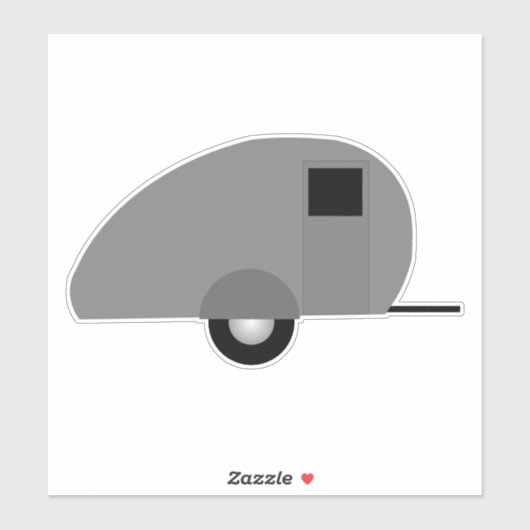 KAMPER RETRO TEARDROP STICKER DECAL DIE CUT (Vel)