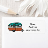 "KAMPER, TRAILER OF R.V." Retouretiket Etiket (Insitu)