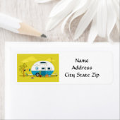 "KAMPER, TRAILER OF R.V." Retouretiket Etiket (Insitu)