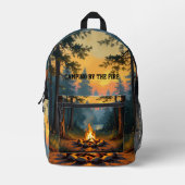 Kamperen bij het vuur Back Pack Bedrukte Rugzak (Voorkant)