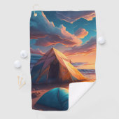Kamperen bij zonsopgang golfhanddoek (Insitu)