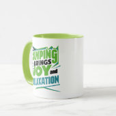 Kamperen brengt vreugde en ontspanning mok (Voorkant links)