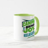 Kamperen brengt vreugde en ontspanning mok (Voorkant rechts)