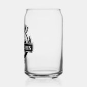 Kamperen Buiten Gepersonaliseerde Gezinshut Naam Blikvorm Glas (Links)