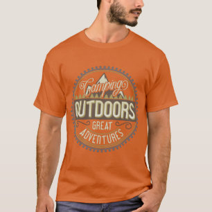 Kamperen Buitenshuis Grote Avonturen T-Shirt