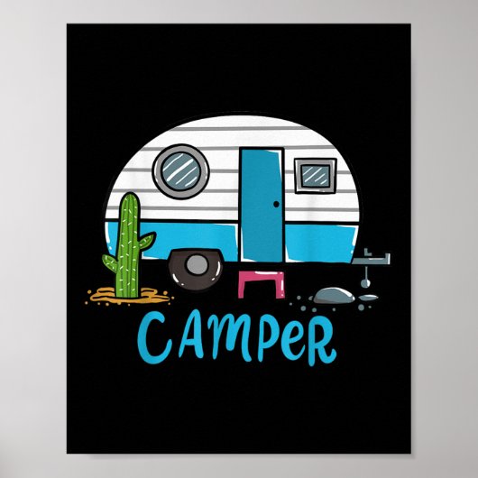 Kamperen Camper Rv  Poster (Voorkant)