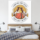 Kamperen en Bier Canvas Afdruk (Insitu (Slaapkamer))