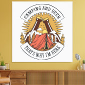 Kamperen en Bier Canvas Afdruk (Insitu (Woonkamer))