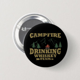 kamperen en drink ronde button 5,7 cm