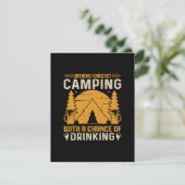 Kamperen en drinken informatiekaartje (Staand voorkant)