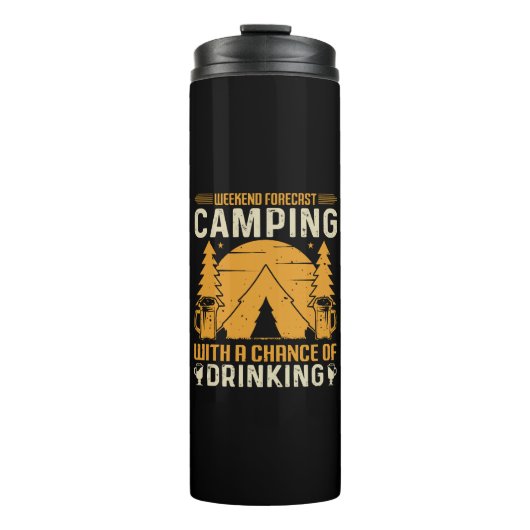 Kamperen en drinken thermosbeker (Voorkant)